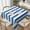 Blue and White, variant on Orange and White Stripes Soft Tablecloth Square Dinng Table Covers for Kitchen & Table Linens 60" x 60"