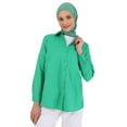 thumbnail image 2 of Dark Green - Point Collar - Blouses - Refka, 2 of 5