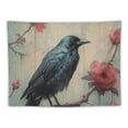 thumbnail image 5 of Fenyluxe  Gothic Tapestry Raven Bedroom Decoration Crow Magic Curtain Wall Hanging for Room Home Bedding Room Decor  40x30inch, 5 of 6