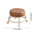 thumbnail image 2 of Taburete de Rueda Giratoria con Ruedas de Plástico, asiento Móvil Bajo para Sala de Estar, Comodidad Del Hogar, 2 of 6