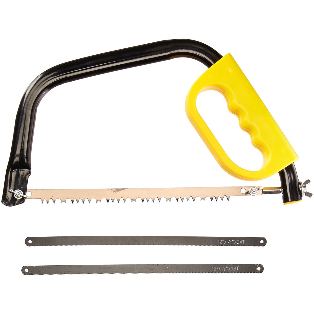 12Inch Bow Saw with 2 Blades for Metal And Wood