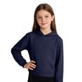thumbnail image 2 of LIJCC Boys Girls Kids Hoodie Solid Color Sweatshirt Long Sleeve Soft Hooded Sweatshirts Baggy Preppy Pullover Top(Navy,13-14 Years), 2 of 9