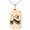 Rose, variant on Stainless Steel Letter K Initial 3D Monogram Engraved Small Rectangle Dog Tag Charm Pendant Necklace