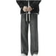 thumbnail image 1 of Pantalones largos de moda para hombre, casuales, de color sólido, con bolsillos y cremallera, cintura elástica, de poliéster., 1 of 3