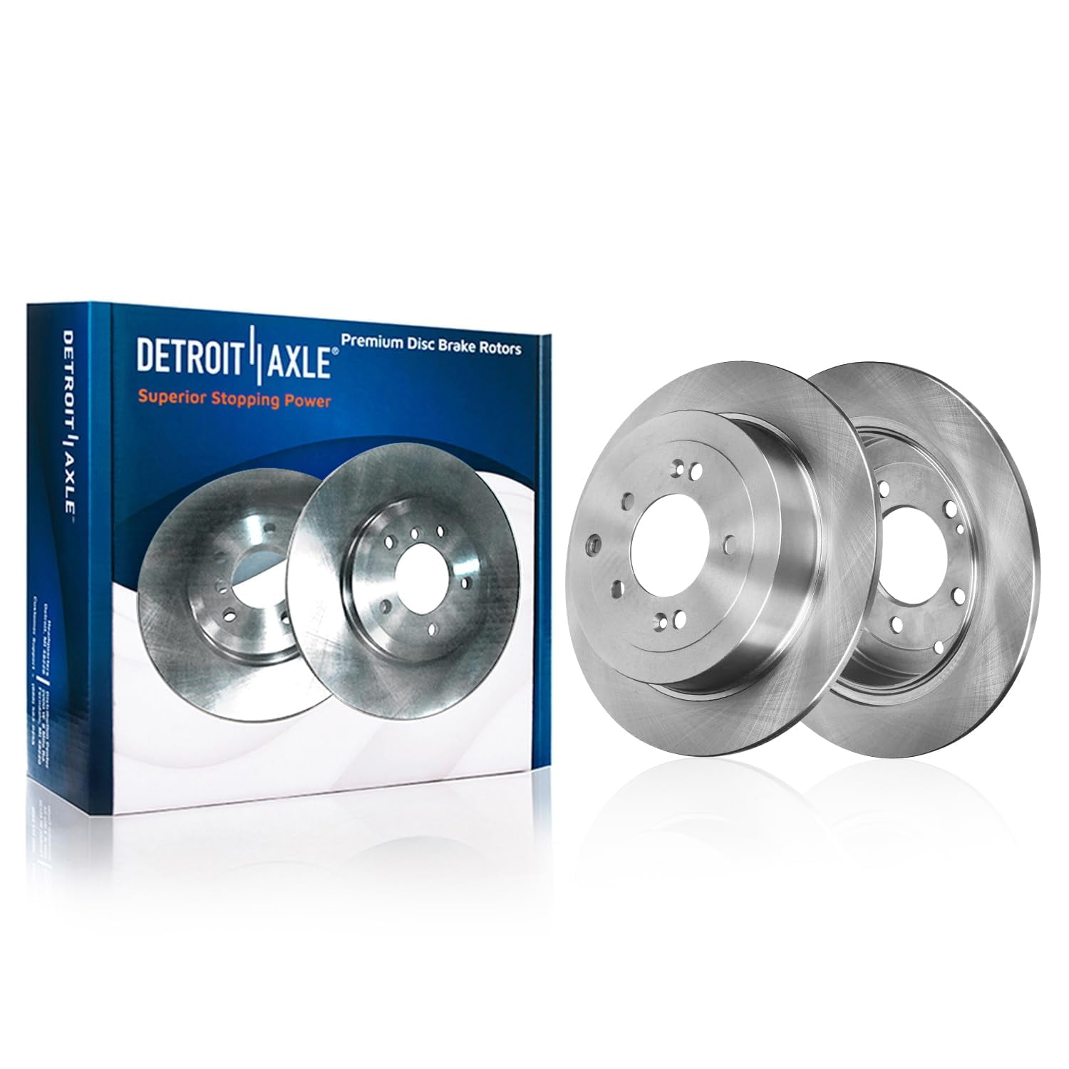 Detroit Axle - 10pc Front and Rear Disc Brake Rotors Ceramic Brakes Pads for Hyundai Tucson Kia Sportage