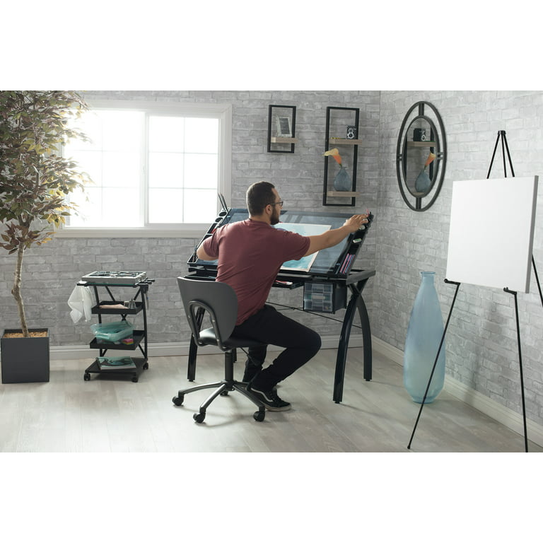 Best Buy: Studio Designs Futura Light Table for Artists and Drawing Black /  Clear Glass 10062
