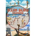 thumbnail image 4 of Ocean Beach, California, Beach Montage (1000 Piece Puzzle, Size 19x27, Challenging Jigsaw Puzzle for Adults and Family, Made in USA), 4 of 4