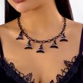 thumbnail image 3 of PISONIC Halloween Pumpkin Pendant Necklace Witch Cat Charms Necklace Party Ghost Chain Necklaces for Women, 3 of 10