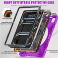 thumbnail image 2 of Funda para iPad Pro 11 2025 / 2024, Silicona Anti-caída + Capa Protectora de PC con Asa, Correa para el Hombro, Funda Protectora Resistente a Golpes y Tres Pruebas para Tablet, Morado, 2 of 6