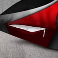 thumbnail image 3 of Set of 4 Throw Pillow Covers Modern Abstract Red Stripes Gray Black White Acrylic Bold Grey Decorative Pillow Cases Home Decor Square 18x18 Inches Pillowcases, 3 of 6