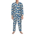 thumbnail image 3 of Sikiie Swan Birds Mens Pajama Set, Soft Warm Long Sleeve Sleepwear, Cozy Button-Down Pjs for Men-XX-Large, 3 of 7