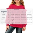 thumbnail image 3 of BLVB Crewneck Sweatshirts for Little Girls Cute Ruffle Pullover Long Sleeve Casual Spring Fall Tops for Kids(Red-01,7-8 Years), 3 of 6