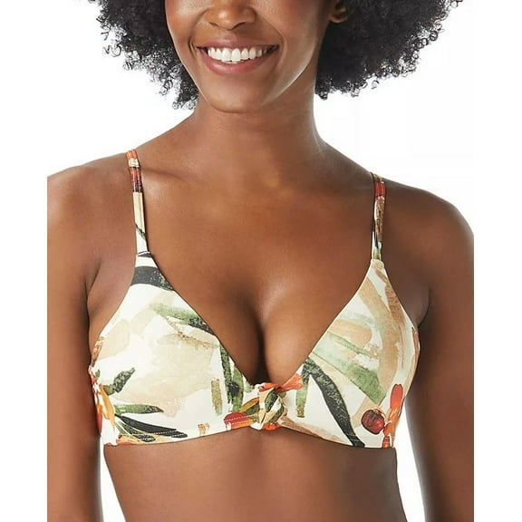 Vince Camuto BONE MULTI Knotted Molded Bikini Swim Top, US X-Small