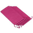 thumbnail image 1 of Unique Bargains 30x15cm Microfiber Pouch, 5Pcs Soft Storage Drawstring Gift Bag, Rose Red, 1 of 5