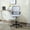 White, variant on Serena Mesh Drafting Chair, Tall Office Chair for Standing Desk by Naomi Home-Base Color:Black,Color:Blue