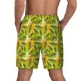 thumbnail image 2 of Lsque Mens Swim Trunks Autumn Harvest Cartoon Corn Pattern - Bathing Suit Compression Liner - Beach Swim Shorts Swimwear - (S-3XL) - Stretch Quick Dry -, 2 of 9