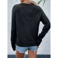 thumbnail image 4 of Women'S Star Pattern Crew Neck Drop Shoulder Casual Sweater Pullover Knitwear, 4 of 8