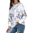thumbnail image 4 of Women Tie Dye Print Long Sleeve Round Neck Basic Sweatshirt, 4 of 5