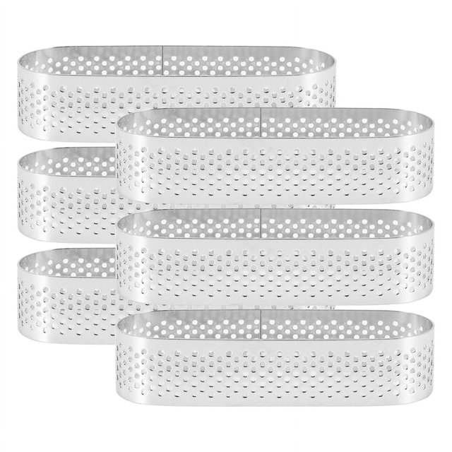 6 moldes para tartas ovaladas, para postres franceses, mousse, tartas de frutas, tartas, tartas, quiche