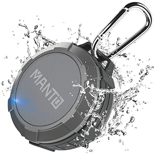 MANTO Cuckoo Altavoz Bluetooth Portátil, Altavoz Inalámbrico Impermeable IPX5 con Sonido Estéreo, Tiempo de Reproducción 12H, Soporte Micro SD para Ducha, Exterior, Camping, Senderismo