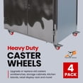 thumbnail image 3 of Caster Wheels Online Best Service, poliuretano rojo, paquete de 4 unidades, 3 pulgadas, 3 of 9