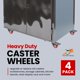 thumbnail image 3 of Caster Wheels Online Best Service, poliuretano rojo, 5 cm, paquete de 4, 3 of 6