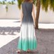 thumbnail image 4 of mfyjkho Vestidos para mujer, Vestido irregular plisado sin mangas con cuello en V estampado informal para mujer Vestidos maxi para mujer s, 4 of 5