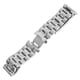 thumbnail image 2 of Brazalete de acero inoxidable de 22 mm con eslabones macizos y extremo curvo, incluye 4 pasadores de resorte (plateado)., 2 of 7