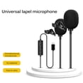 thumbnail image 2 of Micrófono doble de solapa tipo C Micrófono omnidireccional con sistema Easy Clip On Perfecto para grabar videos de entrevistas AweSitey EL011287-00, 2 of 5