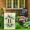 thumbnail image 5 of Monogram Letter A-Z Garden Flag, 12x18'''' Linen Double Sided Garden Flags for Outside, Family Last Name Initial Outdoor Decoration Flag, Suitable for Yard, Porch, Balcony (Flagpole not Included), 5 of 6