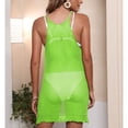 thumbnail image 2 of SWSMCLT Women's Beach Swimsuit Sheer Cover Up Light Summer Uv Protection Bathing Suit Slimming Sexy Crochet Cutout Green 8-10, 2 of 4