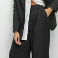 thumbnail image 7 of XFLWAM Women High Waist Casual Wide Leg Long Palazzo Pants Button Down Loose Business Work Office Trousers with Pockets Black XXL, 7 of 7