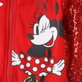 thumbnail image 4 of Disney Girls Bomber Jackets Mickey Mouse Sequin Zip Up Hoodie Lightweight Sweatshirts For Toddler Kids, 4 of 7
