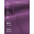 thumbnail image 5 of NELEUS Womens High Waist Capri Yoga Leggings Cropped Pant for Workout with Two Pockets,Purple,US Size XL, 5 of 11
