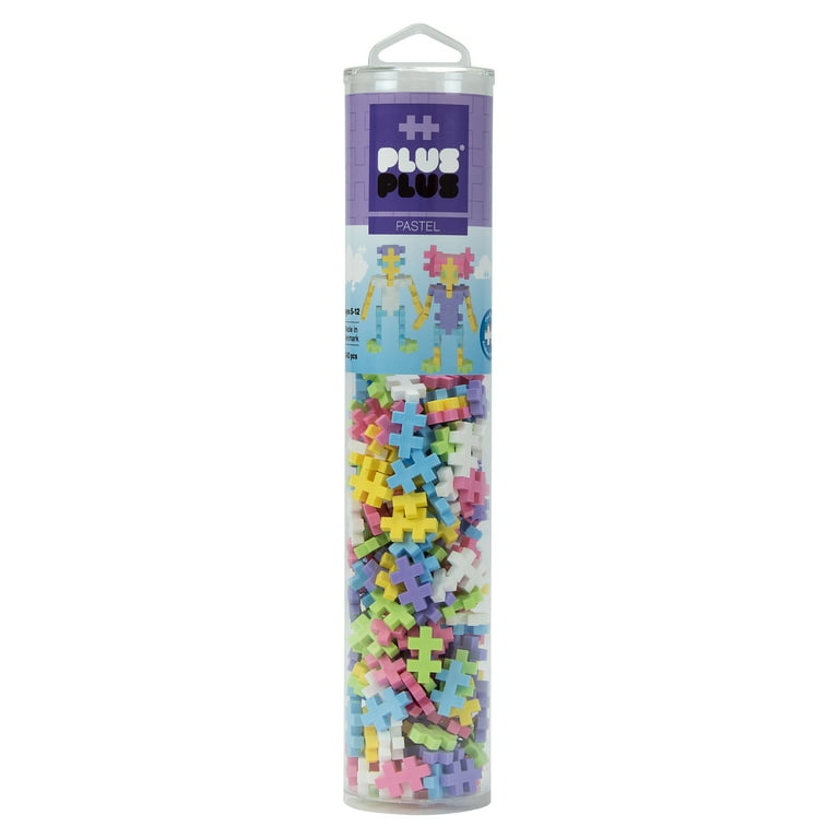  Plus Plus – Open Play Tube – 240 Piece Pastel Color Mix –  Construction Building STEM