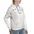thumbnail image 6 of Honeii Dandelion Blowing In The Wind Pattern Womens Oversized Hoodies Long Sleeve Sweatshirts Pullover Fall Outfits with Pocket-Large, 6 of 7