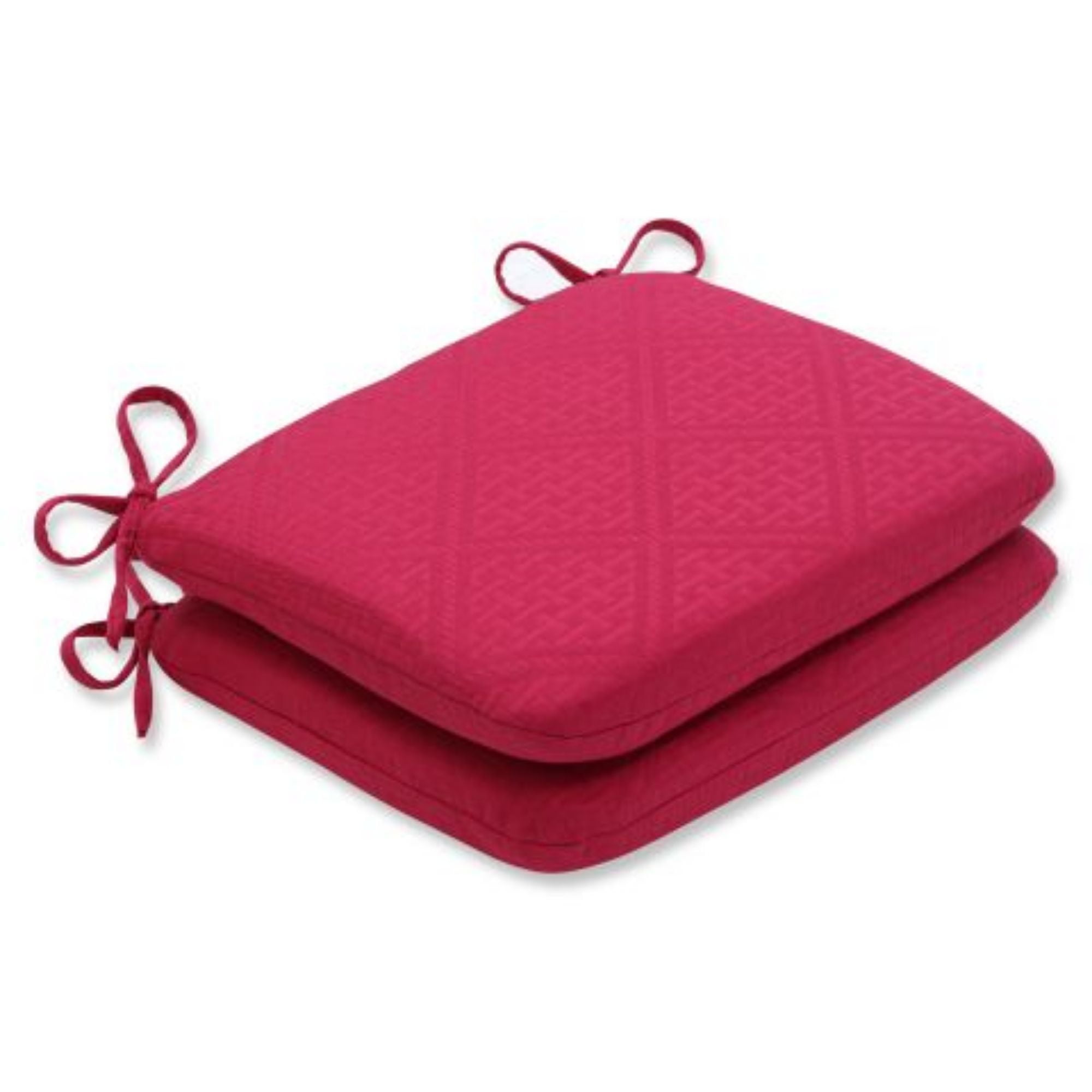Set of 2 Pink Solid Outdoor Patio Rounded Corners Seat Cushions 18.5" Walmart Canada