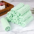 thumbnail image 4 of 10PCS Baby Muslin Burp Cloths Cotton Hand Washcloths 6 Layers Extra Absorbent Soft Towel Gauze Kindergarten Facecloth-Green, 4 of 7