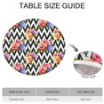 thumbnail image 6 of Pioneer Flower Floral Print Pattern Round Fitted Tablecloth with Elastic Edge,Dining Table Cover Waterproof,Outdoor Round Tablecloth for Camping,Dining,Indoor and Outdoor, 6 of 7