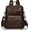 Coffee, variant on PU Leather Backpack Purse for Women Fashion Multipurpose Design Handbag Ladies Shoulder Bags Travel Backpack Black