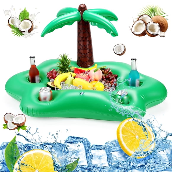 Soporte flotante para bebidas FillTouch para piscina con cocotero