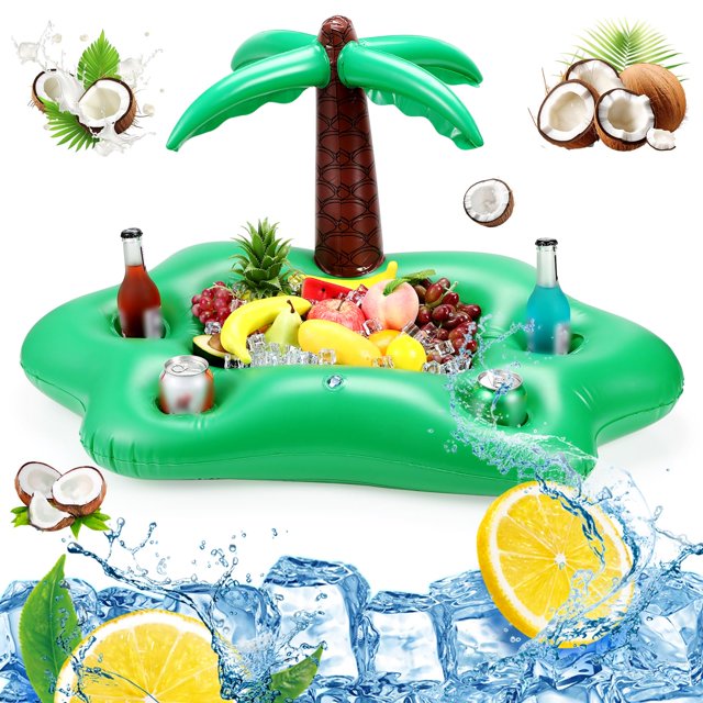 Soporte flotante para bebidas FillTouch para piscina con cocotero