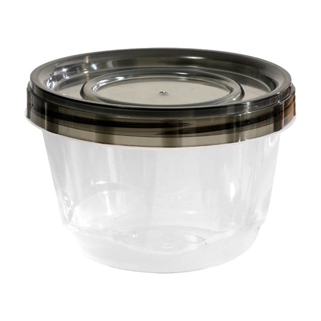 Freezer Storage Containers, Small Clear Plastic Containers with Twist Top Lids, Round Food Storage Containers, Reusable Soup Container Microwave/Dishwasher Safe 470ml