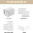thumbnail image 4 of Nanshing Jennae 7 Piece Shabby Chic Pintuck Comforter Set, White, California King, 4 of 12