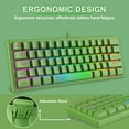 thumbnail image 2 of ZIYOULANG K61 60% Gaming Keyboard, Compact RGB Chroma Backlit Wired Mechanical Feel Membrane Keyboard, Waterproof, for PS4 XBOX PC Laptop Mac, 2 of 8