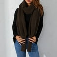 thumbnail image 2 of Womens Men Scarf  Knitting Wrap Sweater Multi-Use Knitted Autumn Winter Solid Color Scarf with Sleeves, 2 of 6