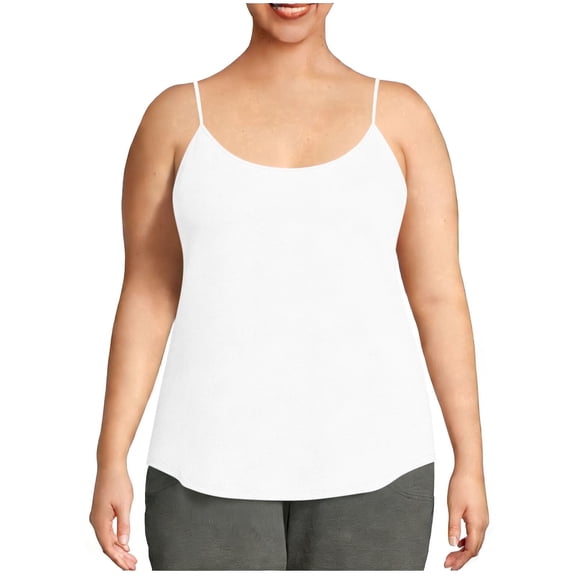 Enridrech Plus Size Camisole Tanks Tops for Women Spaghetti Strap Undershirts Breathable Comfort Summer Blouse L-5XL