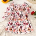 thumbnail image 2 of Toddler Girls Long Sleeve Floral Prints Princess Dress Dance Party Dresses Clothes, 2 of 8