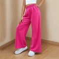 thumbnail image 2 of VV AVEORS Teen Girls Barrel Sweatpants High Waisted Fleece Baggy Casual School Sweat Pants With Pockets For Teen Girls Hot Pink 130, 2 of 9