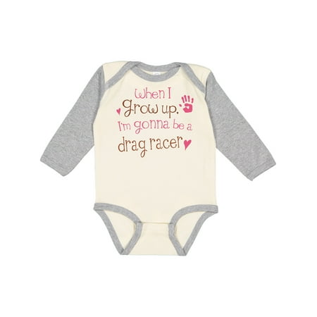 

Inktastic Future Drag Racer Cute Gift Baby Girl Long Sleeve Bodysuit